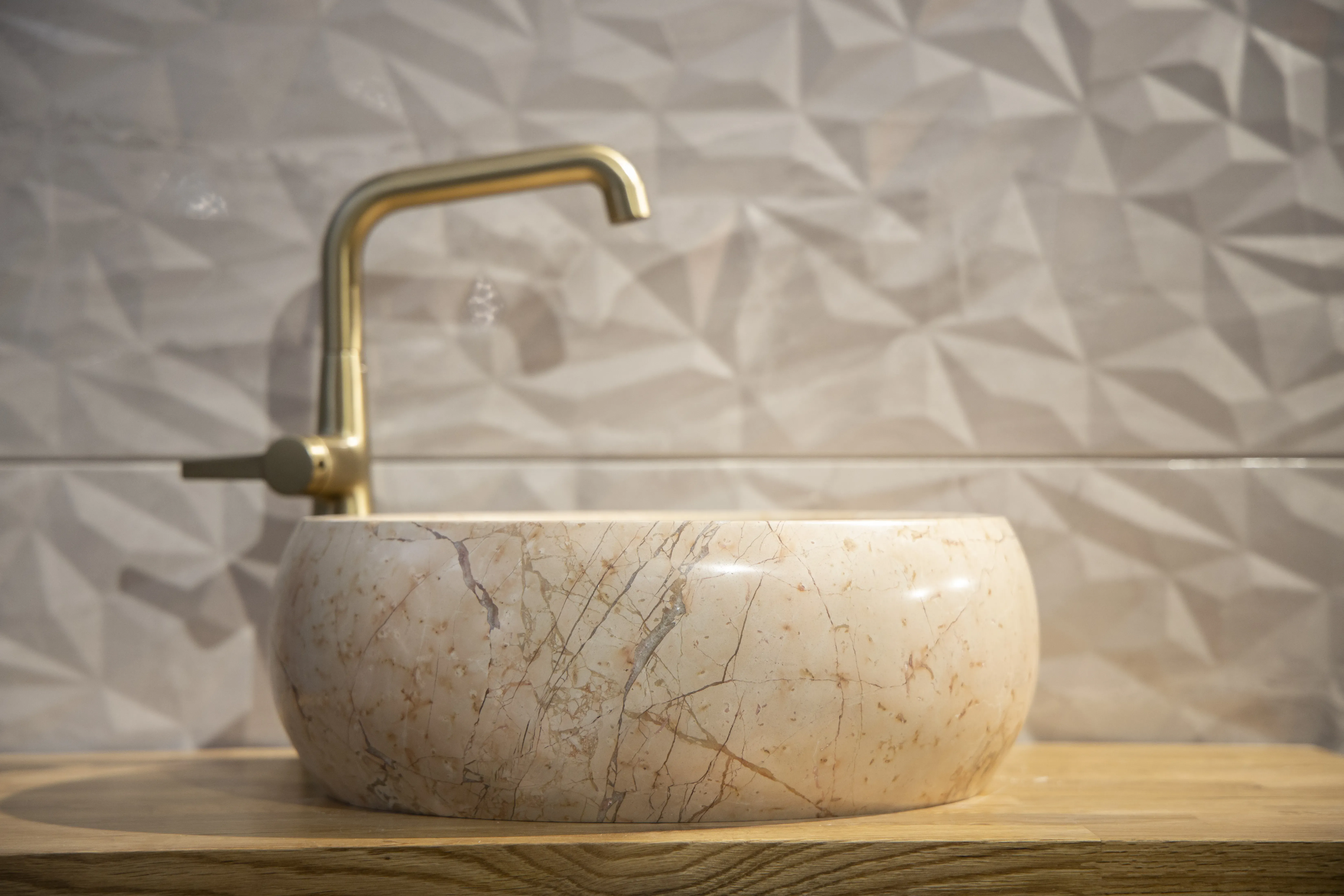 Smooth Spherical Natural Stone Vessel Sink